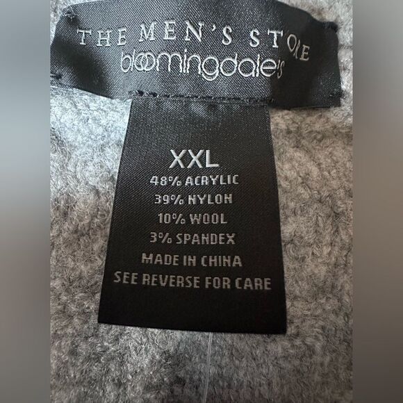 NWTs Bloomingdale's Gray Double Zip Front Jacquard Cardigan Mens Grey XXL - Picture 7 of 7